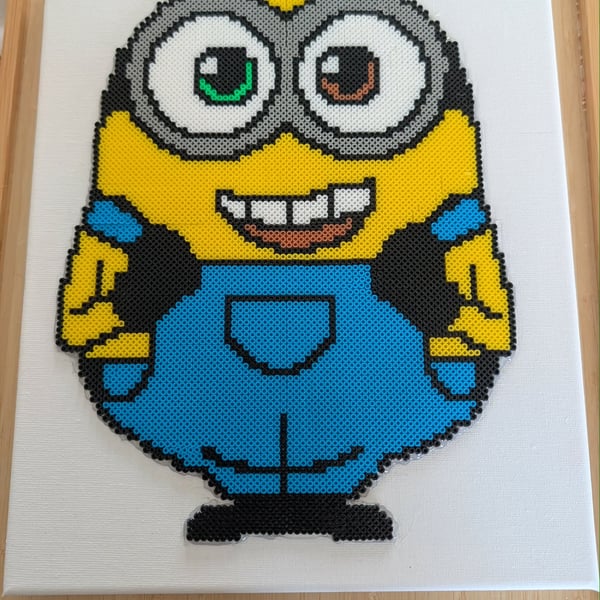 A4 Canvass with Hama Bead Design 
