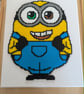 A4 Canvass with Hama Bead Design 