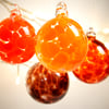 Mini Pumpkin Orange Handmade Blown Glass Bauble