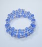 Blue Crystal,Bead Wrap Bracelet - UK Free Post - Image 2