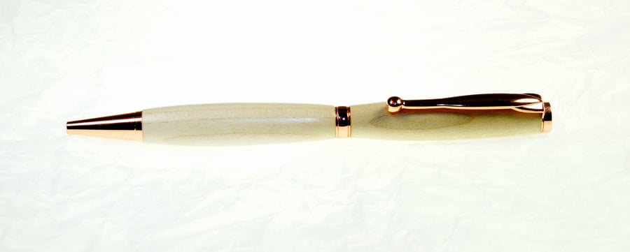 Maple Twist pen with Copper hardware