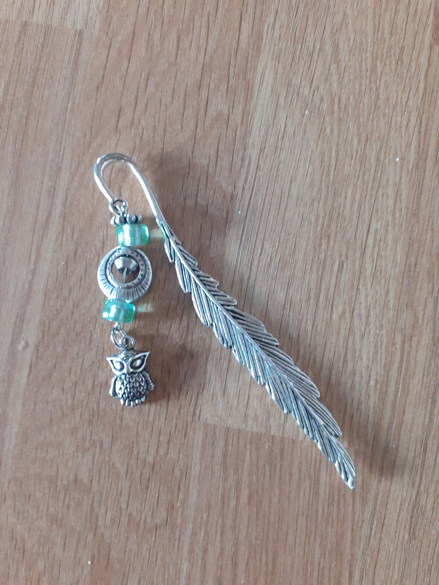 Owl and Feather Bookmark