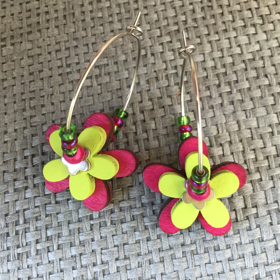 “May” flower earrings