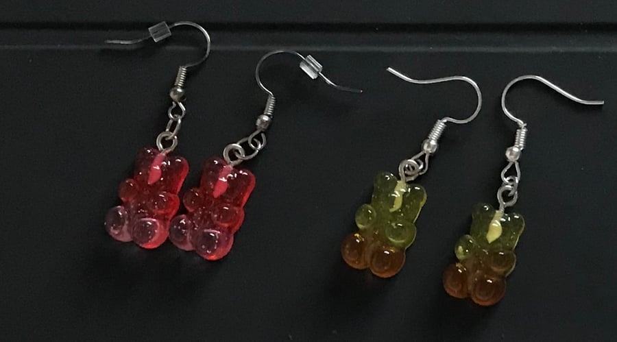 Honey and Jam Gummy bear earrings