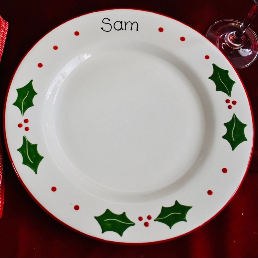 Personalised Christmas Dinner Plate