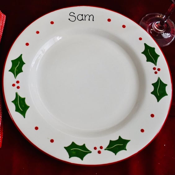 Personalised Christmas Dinner Plate