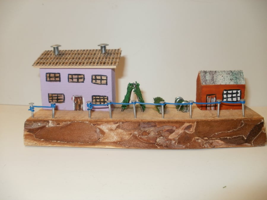 driftwood cottage with vegetable patch