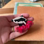 Badger Wood Pin Badge