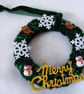 Handmade snowflake Christmas wreath - Image 5