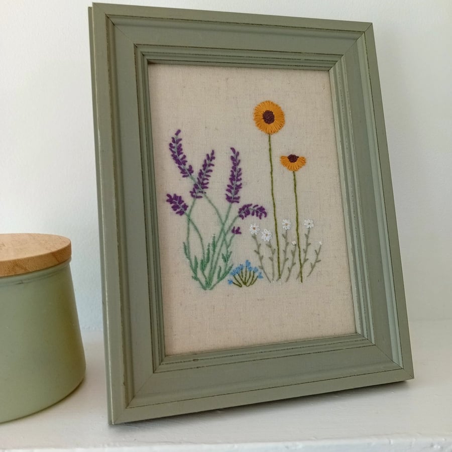 Hand Embroidered Framed Picture