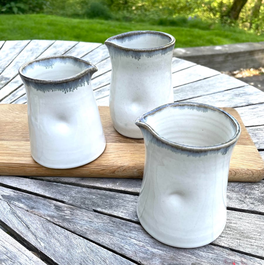 Handmade Ceramic Pinch jug creamers