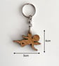 Angel Keychain - Wood Keyring with Gift Bag - Image 3