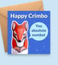 Funny Numbat Christmas Card - Cheeky Animal Xmas Card for Friend