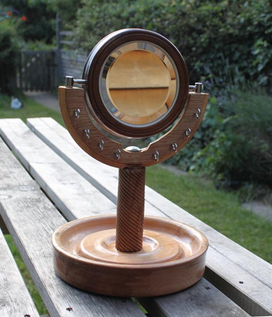 Jewellery stand with a mirror