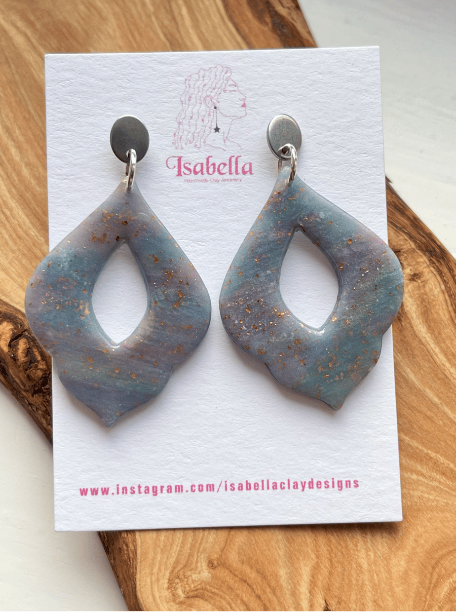 Iridescent Teardrop Dangles
