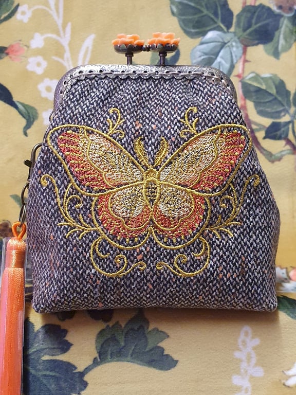 The Gilded Mirage Moth Coin Purse