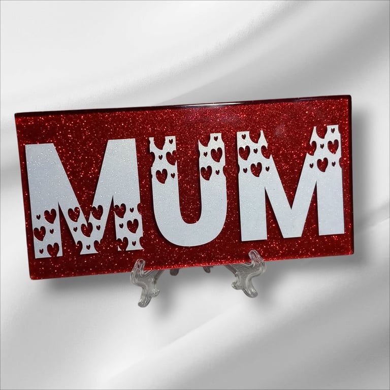 Mother's Day Mum Glitter Tile Decorative Subway Tile Gift For Mum
