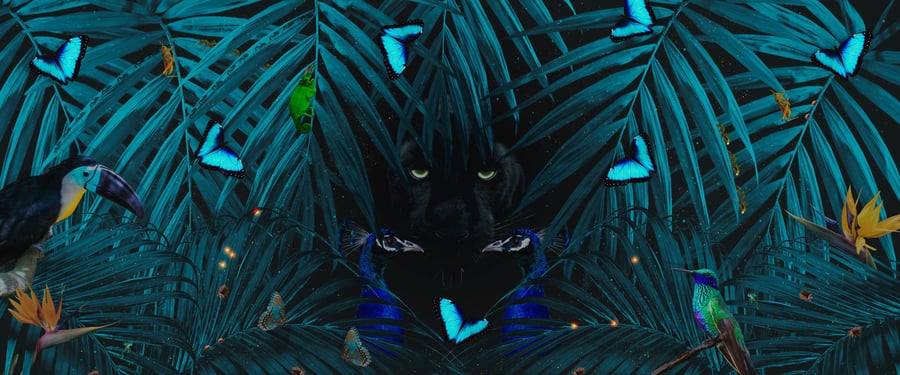Black Panther Jungle Fine Art Print
