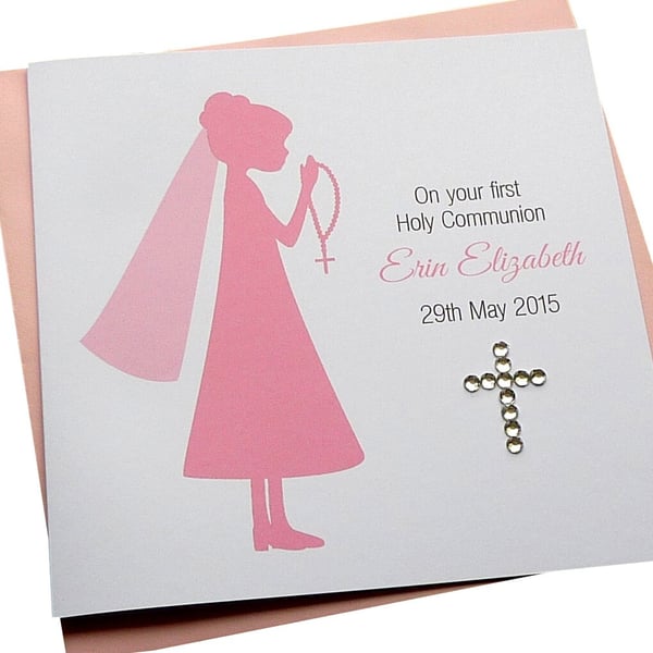 Personalised Handmade First Communion Card Boys or Girls Available