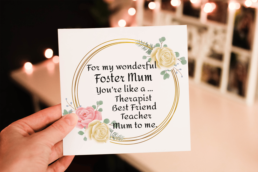 Foster Mum Mother's Day Card, Mum Foster Carer Card, Foster Carer Card