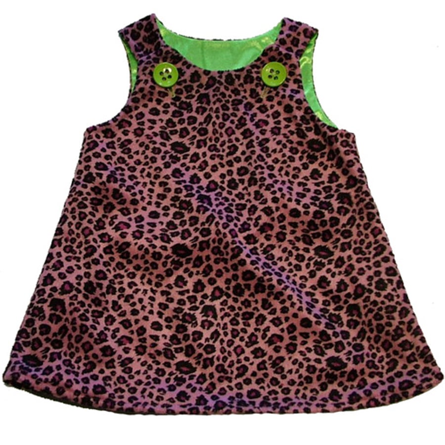 ROCKSTAR PINK LEOPARD PRINT DRESS 1,2,3,4 YEARS FREE SHIPPING