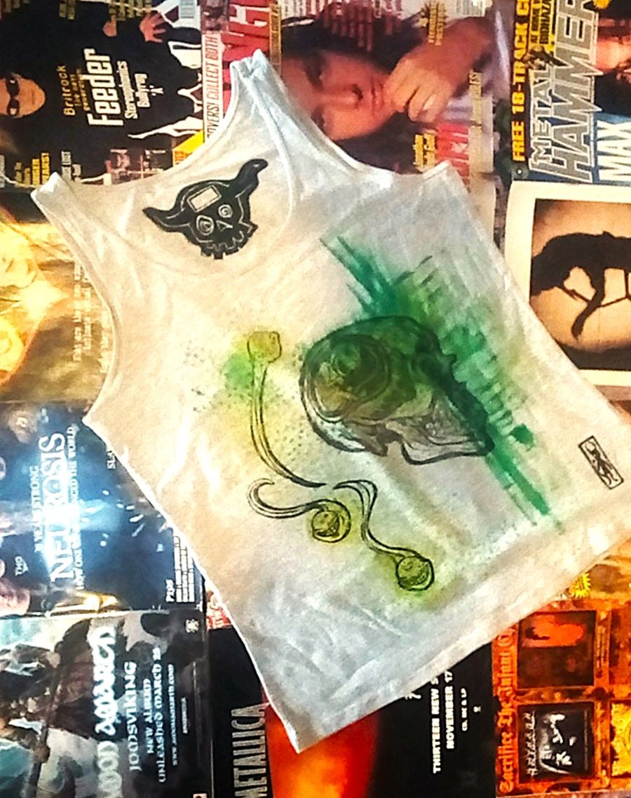 "Demon Inside" Hand Printed Vest