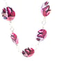 Handmade painted butterflies shell rosary link necklace  - Image 1