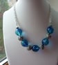 CAPRI BLUE AND SILVER NECKLACE.   - Image 2