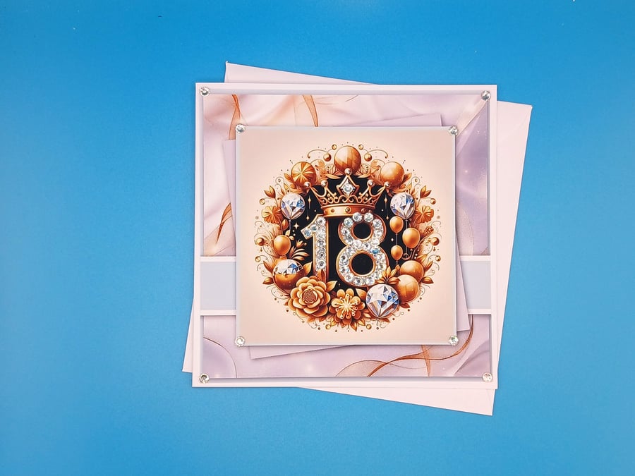 Image of 18th Birthday card For Her, Daughter, Granddaughter, Sister, Friend