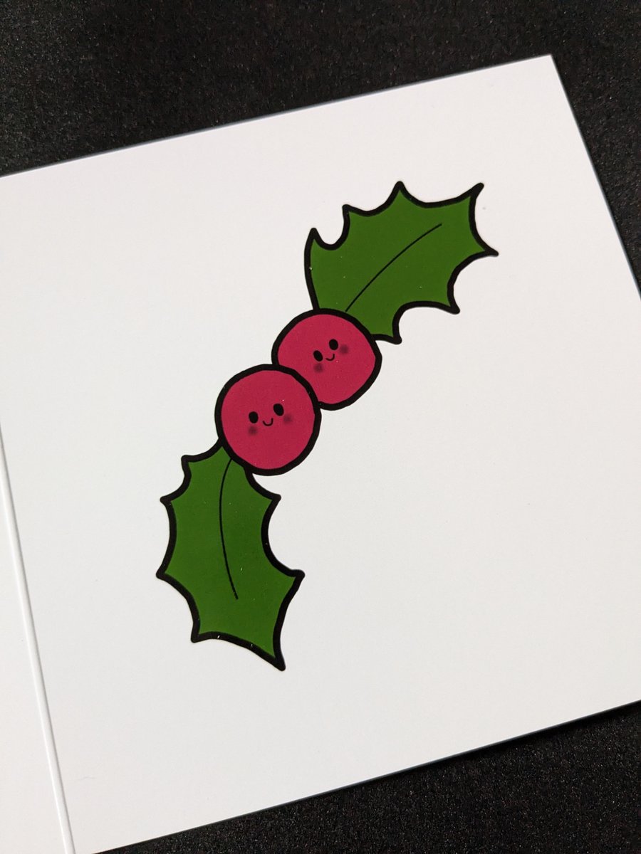 Happy holly Christmas card