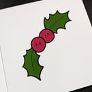 Happy holly Christmas card