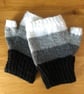 Fingerless Gloves, handknitted, monochrome - Image 10