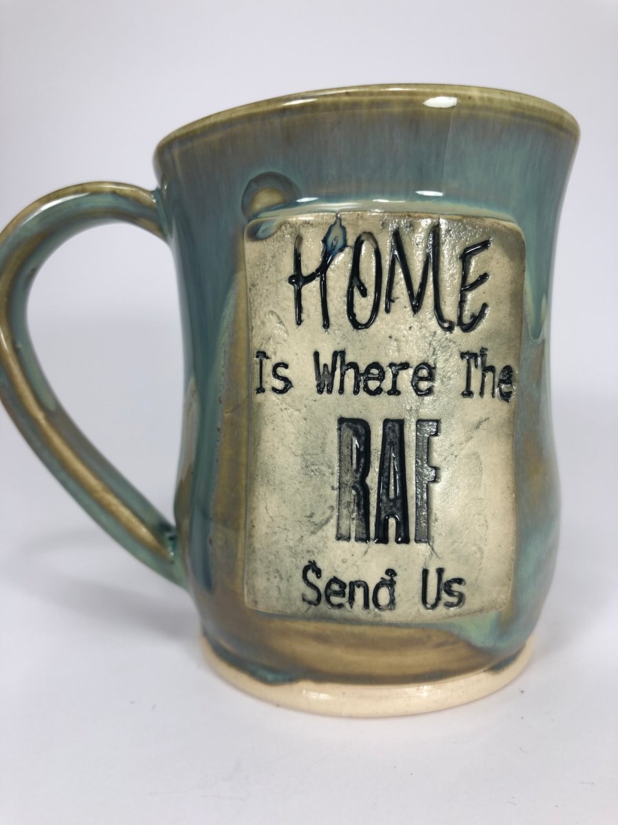 Home is Where the RAF send us Stoneware Wheel Thrown Mug