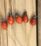 5 x rosehip stems -  sculptural ceramics  for stylish floral arrangement - Image 1