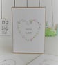 Original Hand Painted "With Love" Card with Pink & Blue Flower Wreath - Image 1