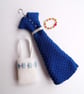 1:12 Scale Cream & Blue Check Dolls House Bedding With Dress, Necklace and Bag - Image 4
