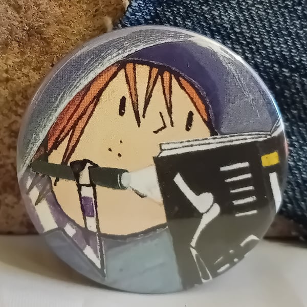Picture Book  Badge - Reading Torch