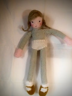 Handmade knitted doll - Primrose