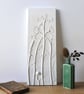Cow Parsley, Honeysuckle & Rosehip Plaster Cast Wall Plaque - Image 2