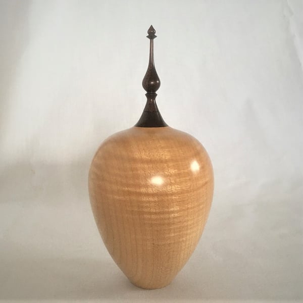 Woodturned Rippled Sycamore Vessel - 19