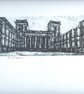 Ruined Forecourt Limited Edition Hand Pulled Collagraph Print Witley Court - Image 1