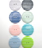 8 Large Stripey Buttons, 34mm Wide, 1 Each of 8 Colours, Buy One Get One Free