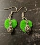 Snail & Leaf Drop Dangle Earrings  - Image 1