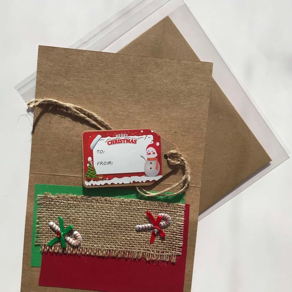 Candy stick Christmas card 