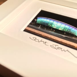 THE HYDRO, GLASGOW  mini signed and framed print 