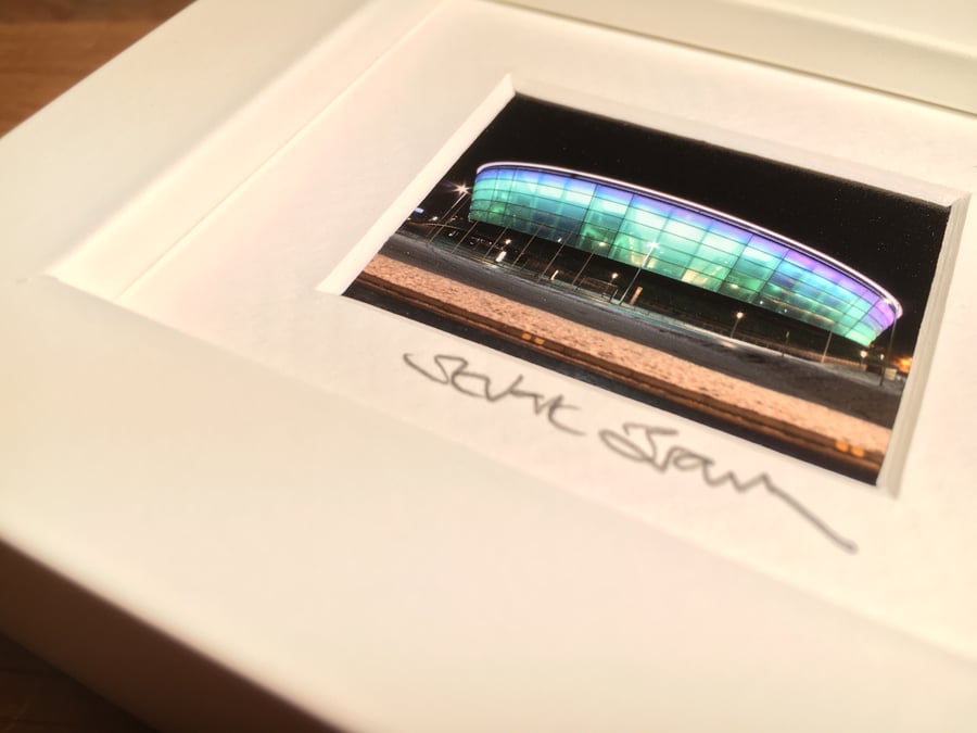 THE HYDRO, GLASGOW  mini signed and framed print 