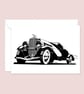 Classic Car Greeting Card: Detailed Pen and Ink Artwork for a Car Lover (413) - Image 1