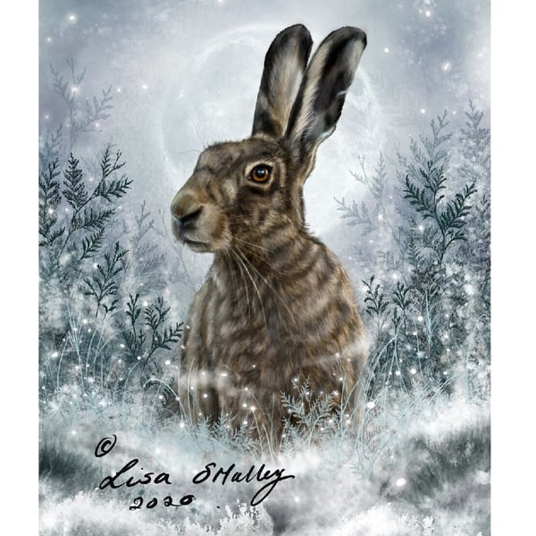 Print "Winters Magic Winter Hare Art Print