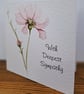 C6727   With Deepest Sympathy Card, Hammered Card, Pink, Flower, - Image 3