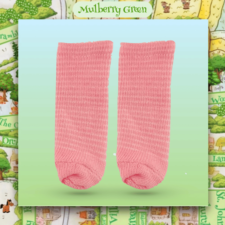 Pale Pink Striped Socks 